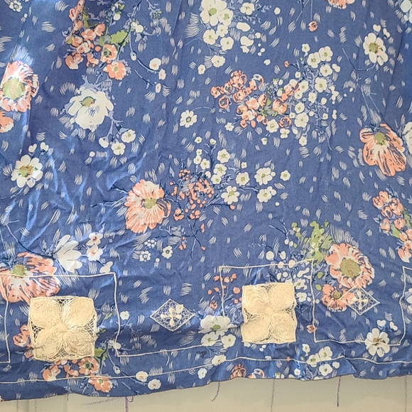 Rare Spell Designs Blue Sundancer Maxi Kimono Duster OS floral embroidered robe - Picture 17 of 17